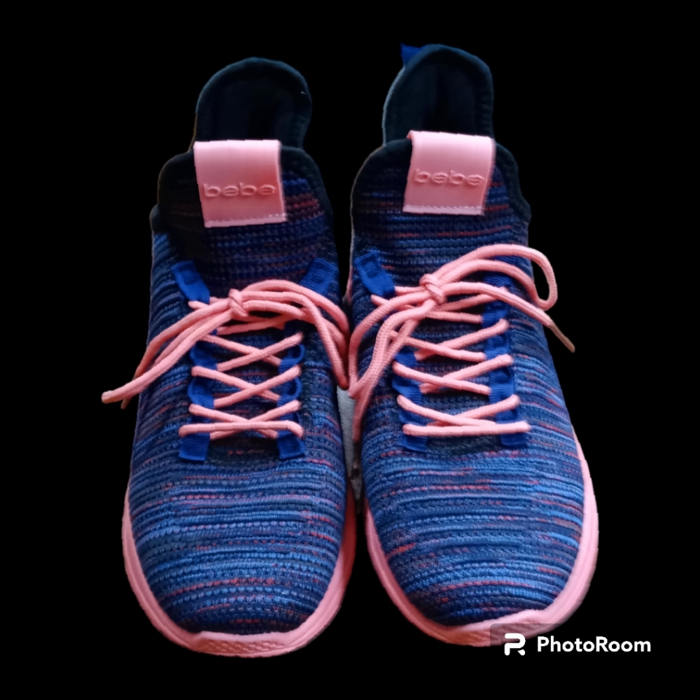 BeBe Pink & Blue Platform Sneakers